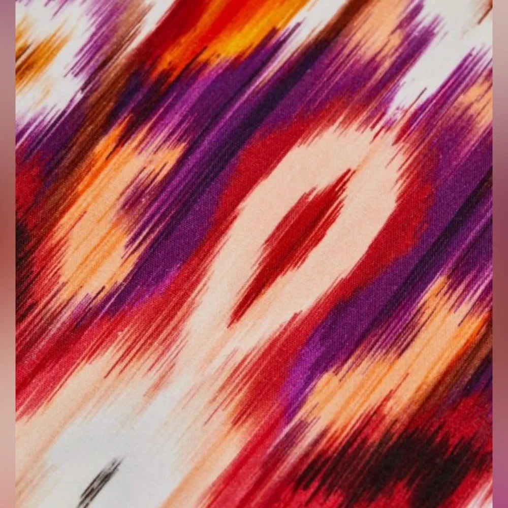 ETRO FUCHSIA IKAT RIBBON STRAP MIDI DRESS SIZE EU 40 - Picture 6 of 13